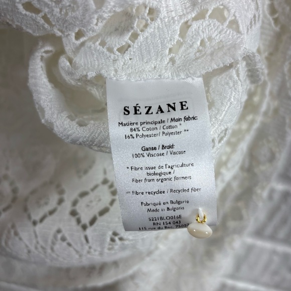 Sézane Eglantine Blouse in Ecru Size 40/US 8 - Picture 5 of 5